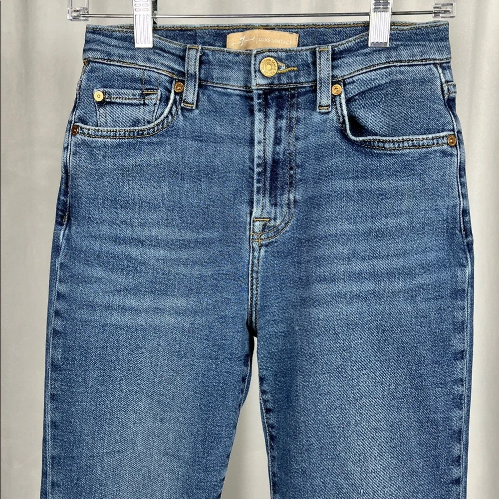 7 For‎ All Mankind High-Waist Slim Kick in Deep Soul.